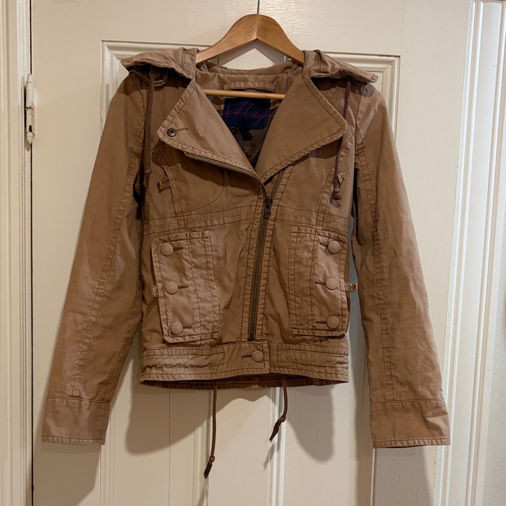 Mango Women's Hooded Utility Jacket - Tan